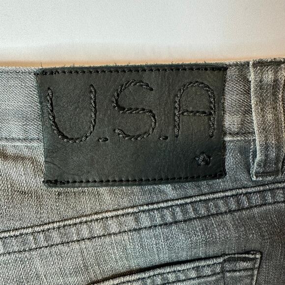 John Varvatos Men's Sz 36x33 Star USA Dark Gray Button Fly Jeans Slim Straight - Picture 6 of 7